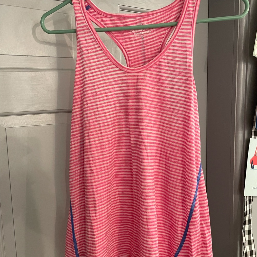 Vineyard Vines Pink & White Performance tank-Small